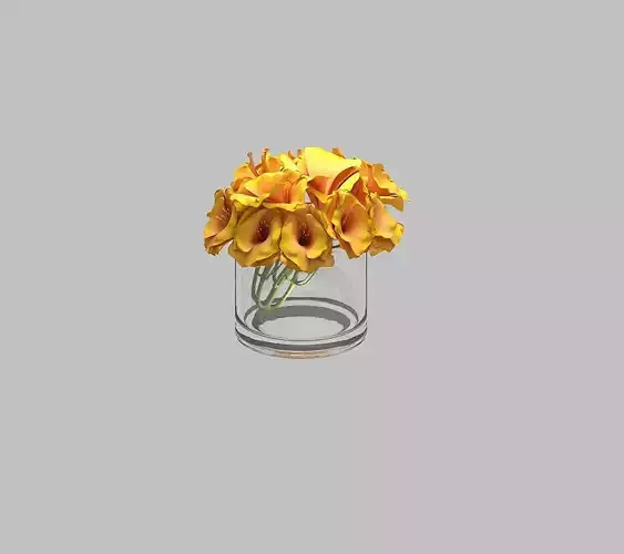 Cup flower Free 3D model