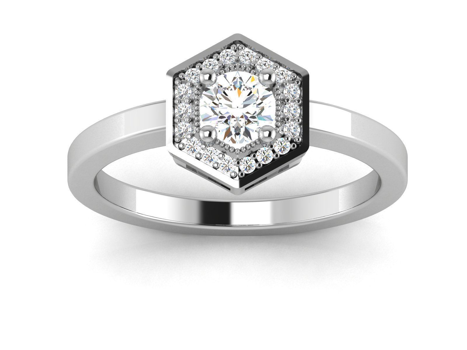 Solitaire ring 3dm stl render detail 3D print model 3D print model_4