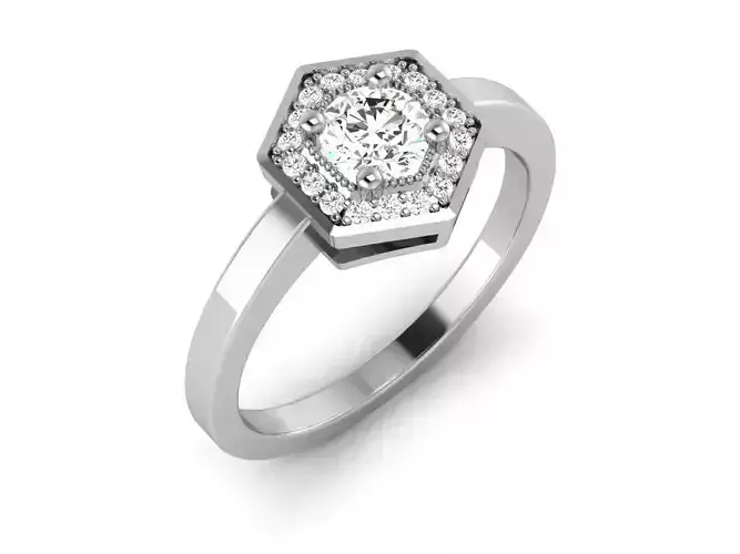 Solitaire ring 3dm stl render detail 3D print model