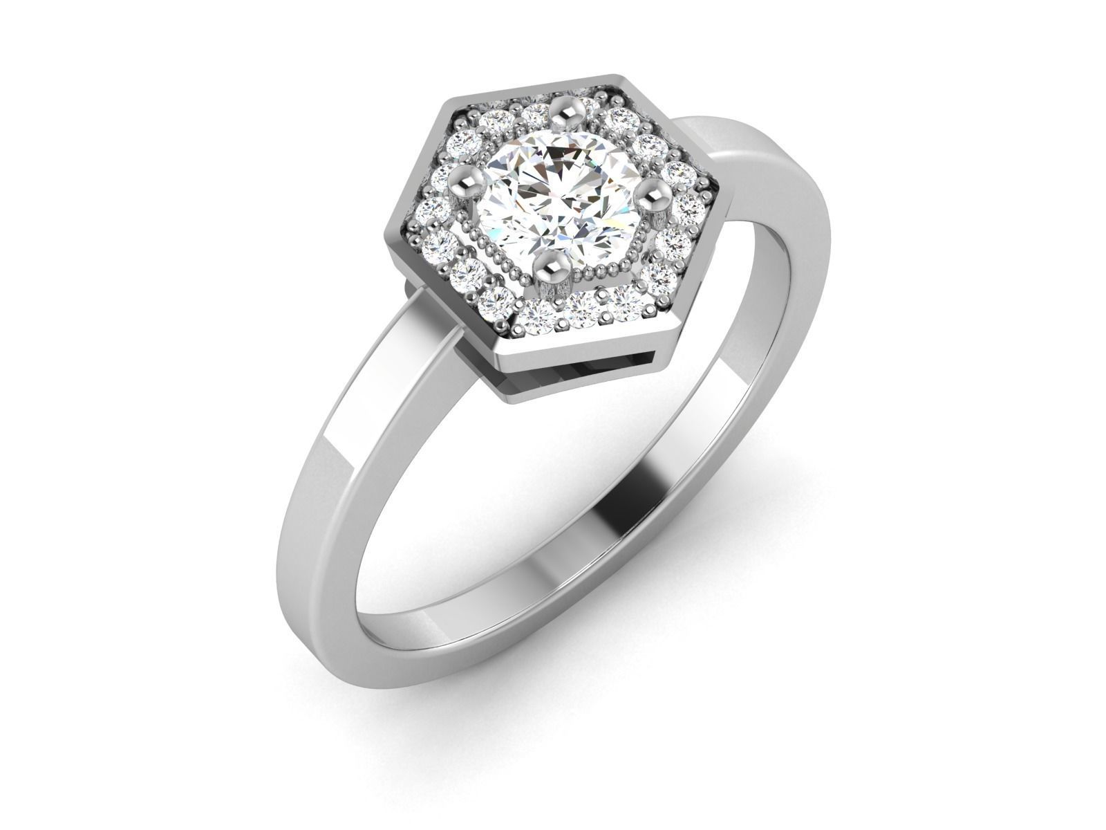Solitaire ring 3dm stl render detail 3D print model 3D print model_1
