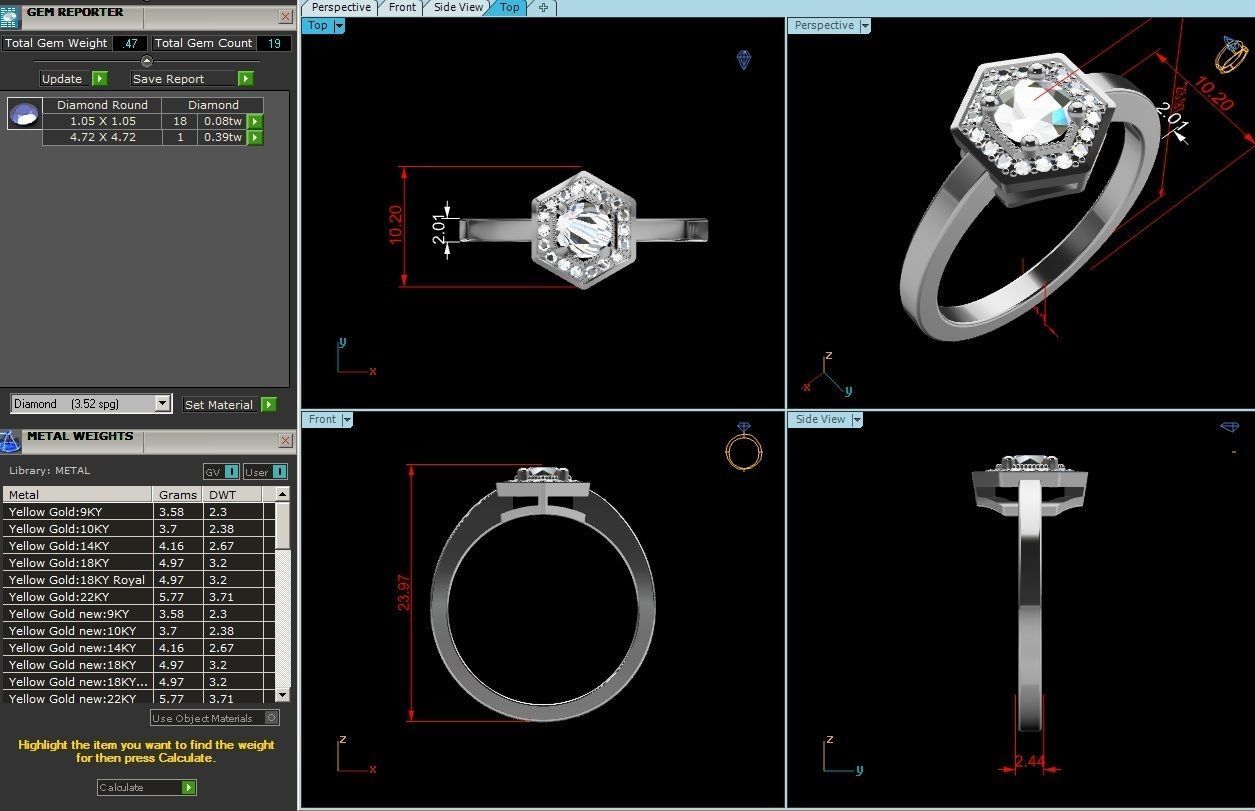 Solitaire ring 3dm stl render detail 3D print model 3D print model_6