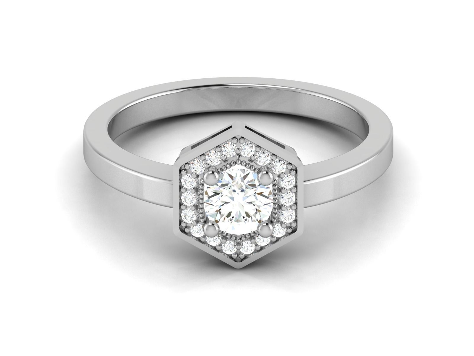 Solitaire ring 3dm stl render detail 3D print model 3D print model_3