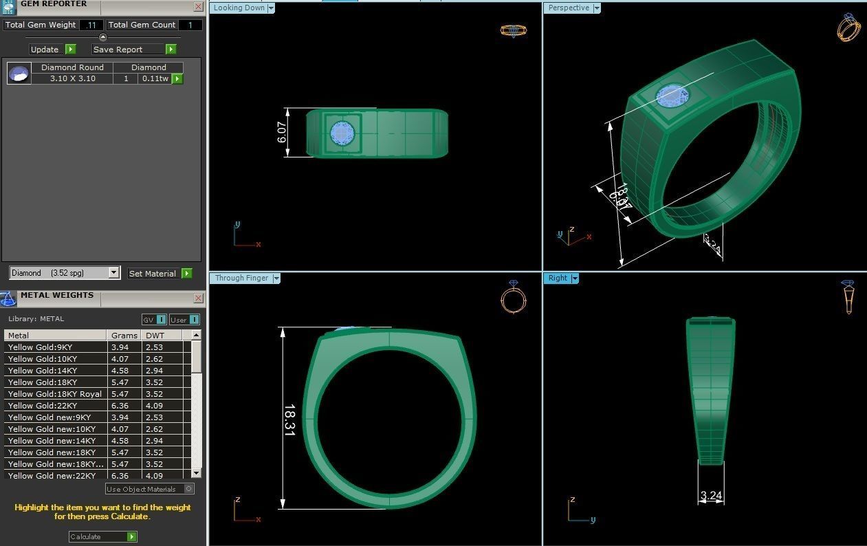 Male ring 3dm stl render detail 3D print model 3D print model_6