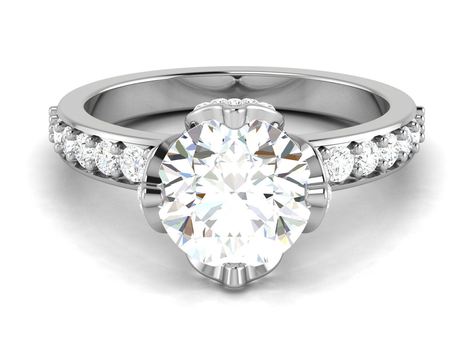 Solitaire ring 3dm stl render detail 3D print model 3D print model_2