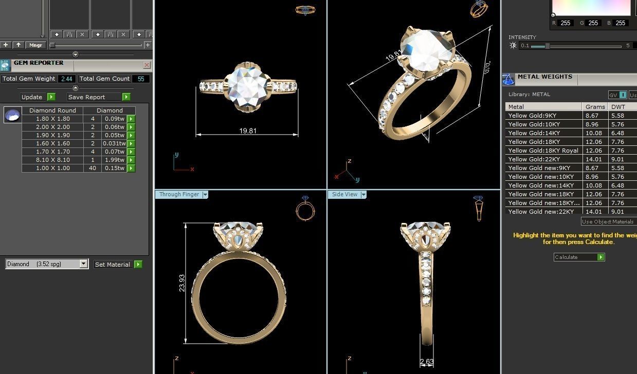 Solitaire ring 3dm stl render detail 3D print model 3D print model_6
