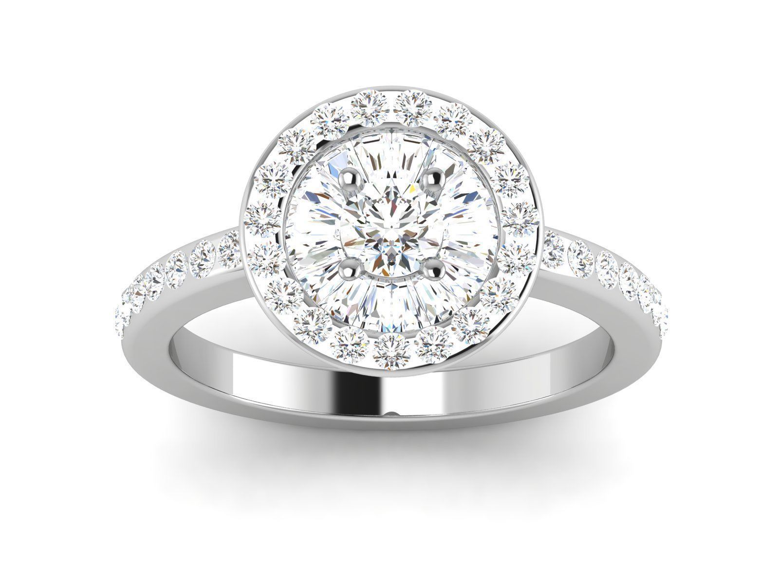 Solitaire ring 3dm stl render detail 3D print model 3D print model_5