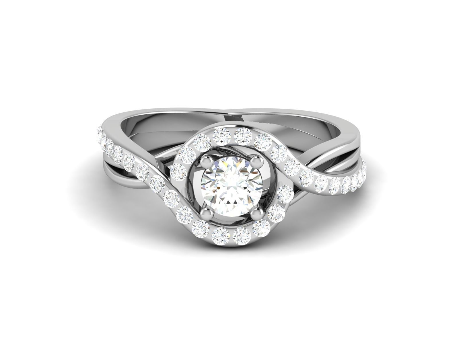 Solitaire ring 3dm stl render detail 3D print model 3D print model_3