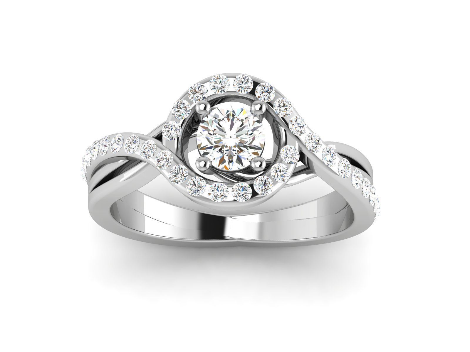 Solitaire ring 3dm stl render detail 3D print model 3D print model_4