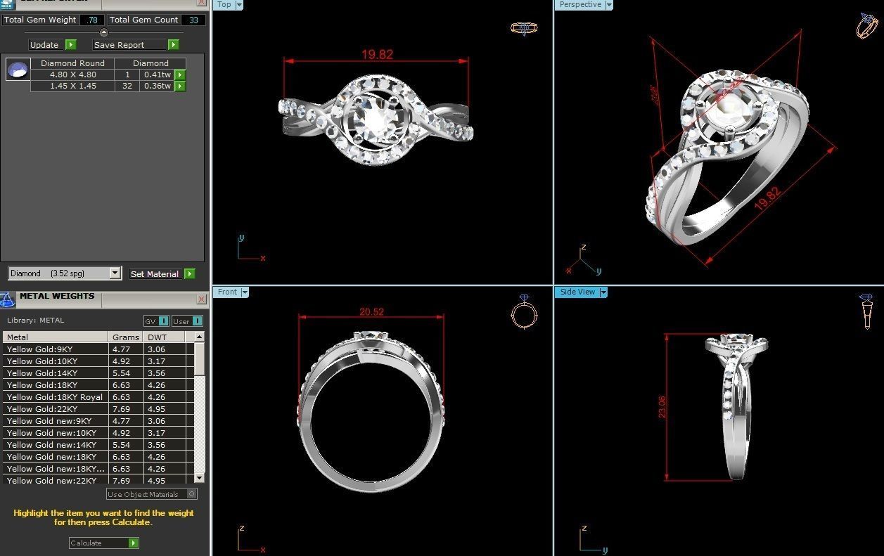 Solitaire ring 3dm stl render detail 3D print model 3D print model_6