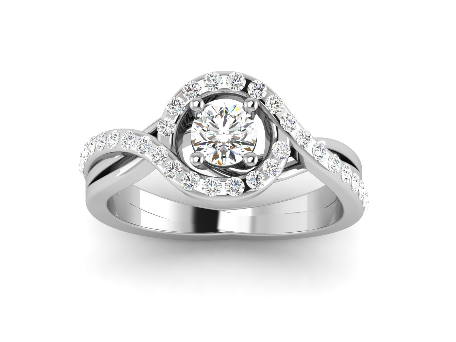 Solitaire ring 3dm stl render detail 3D print model 3D print model_5