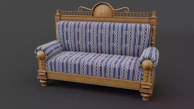 Grand Wooden Sofa Couch