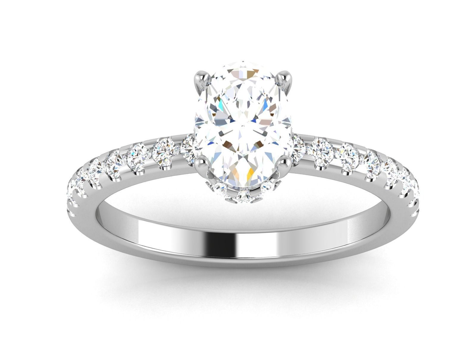 Solitaire ring 3dm stl render detail 3D print model 3D print model_5