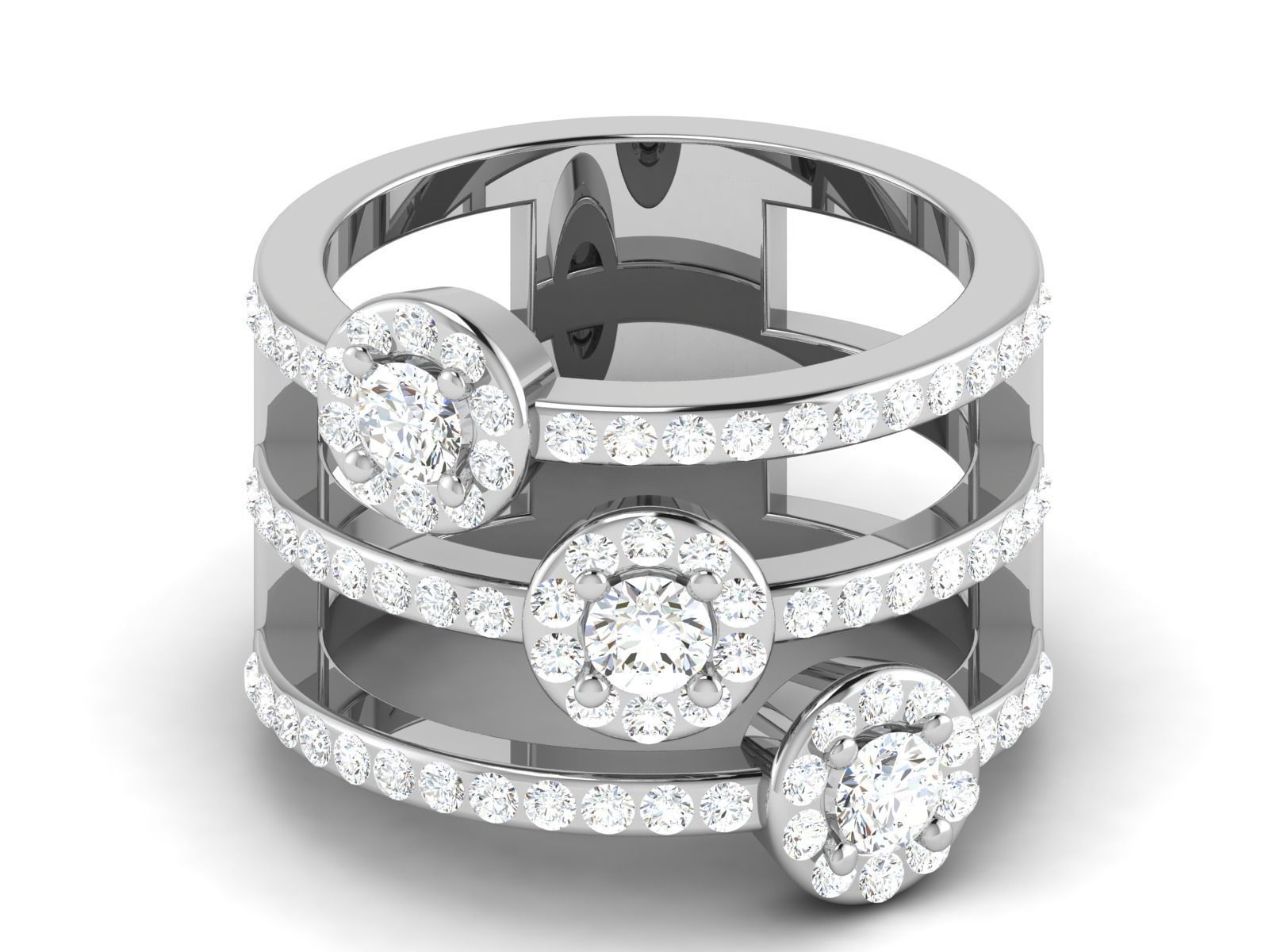 Solitaire ring 3dm stl render detail 3D print model 3D print model_3