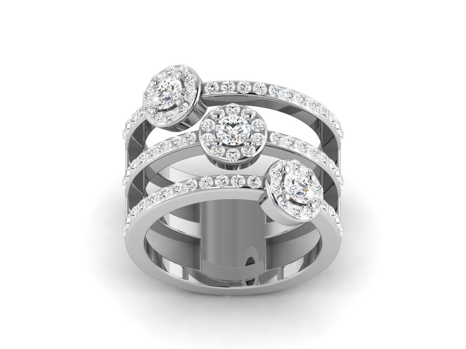 Solitaire ring 3dm stl render detail 3D print model 3D print model_4