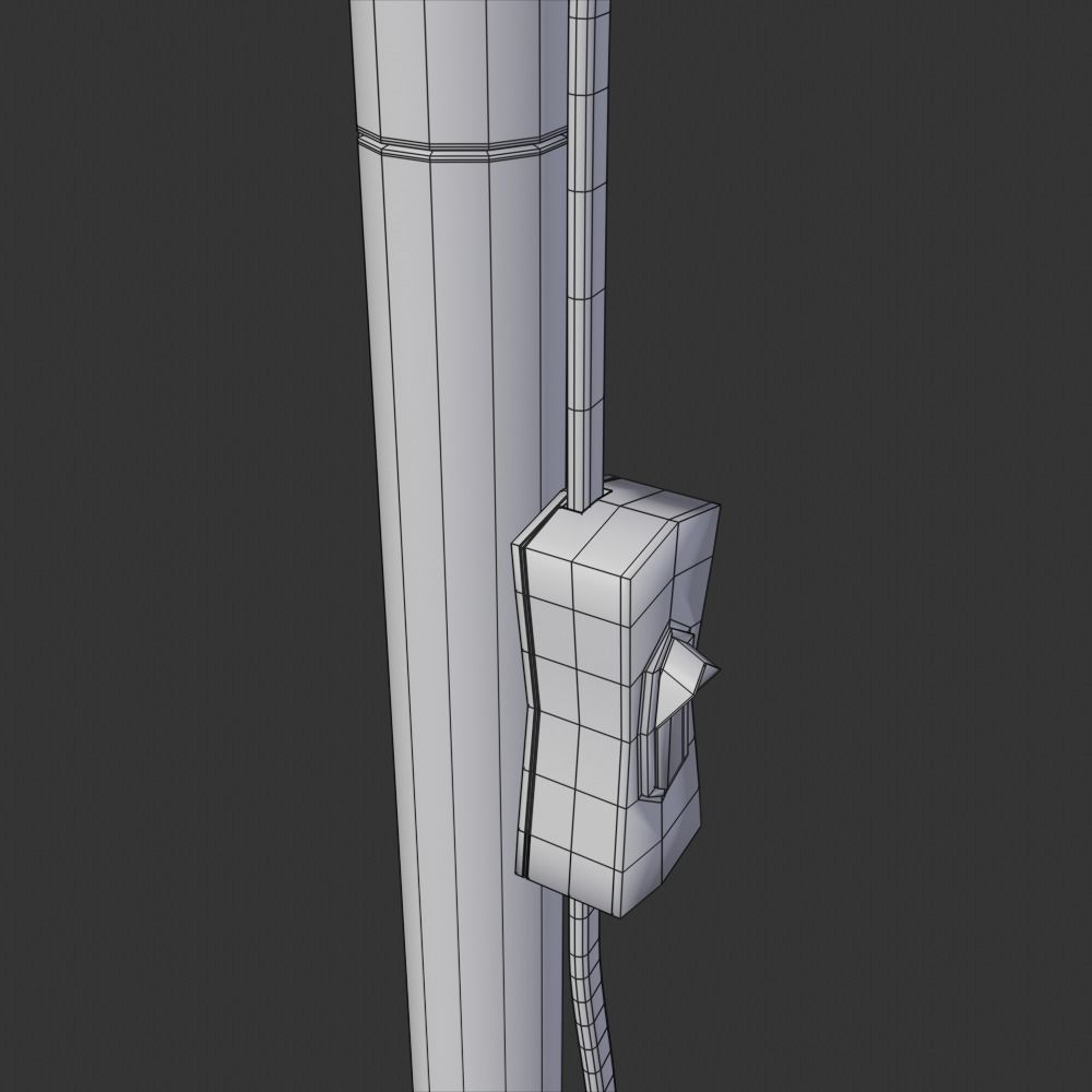 Floorlamp Uplighter 3D model_5
