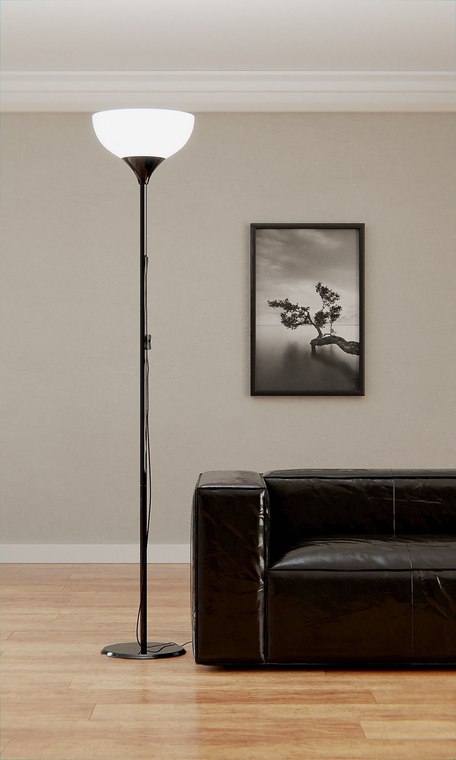 Floorlamp Uplighter 3D model_6
