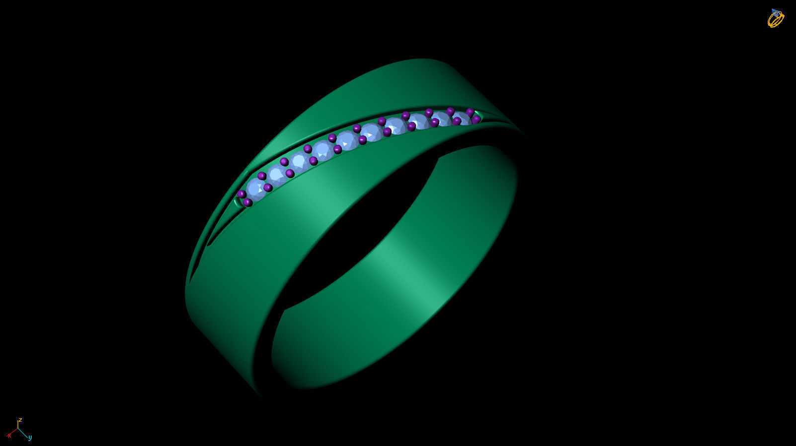 Ring Band R 0025 3D print model_6