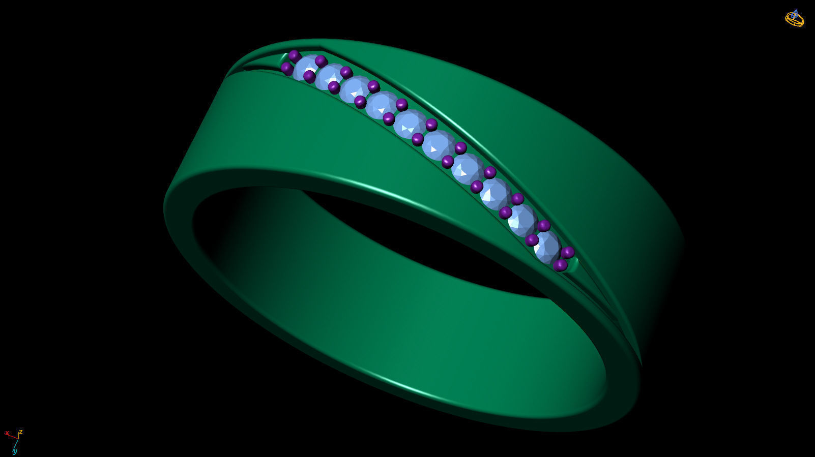 Ring Band R 0025 3D print model_4