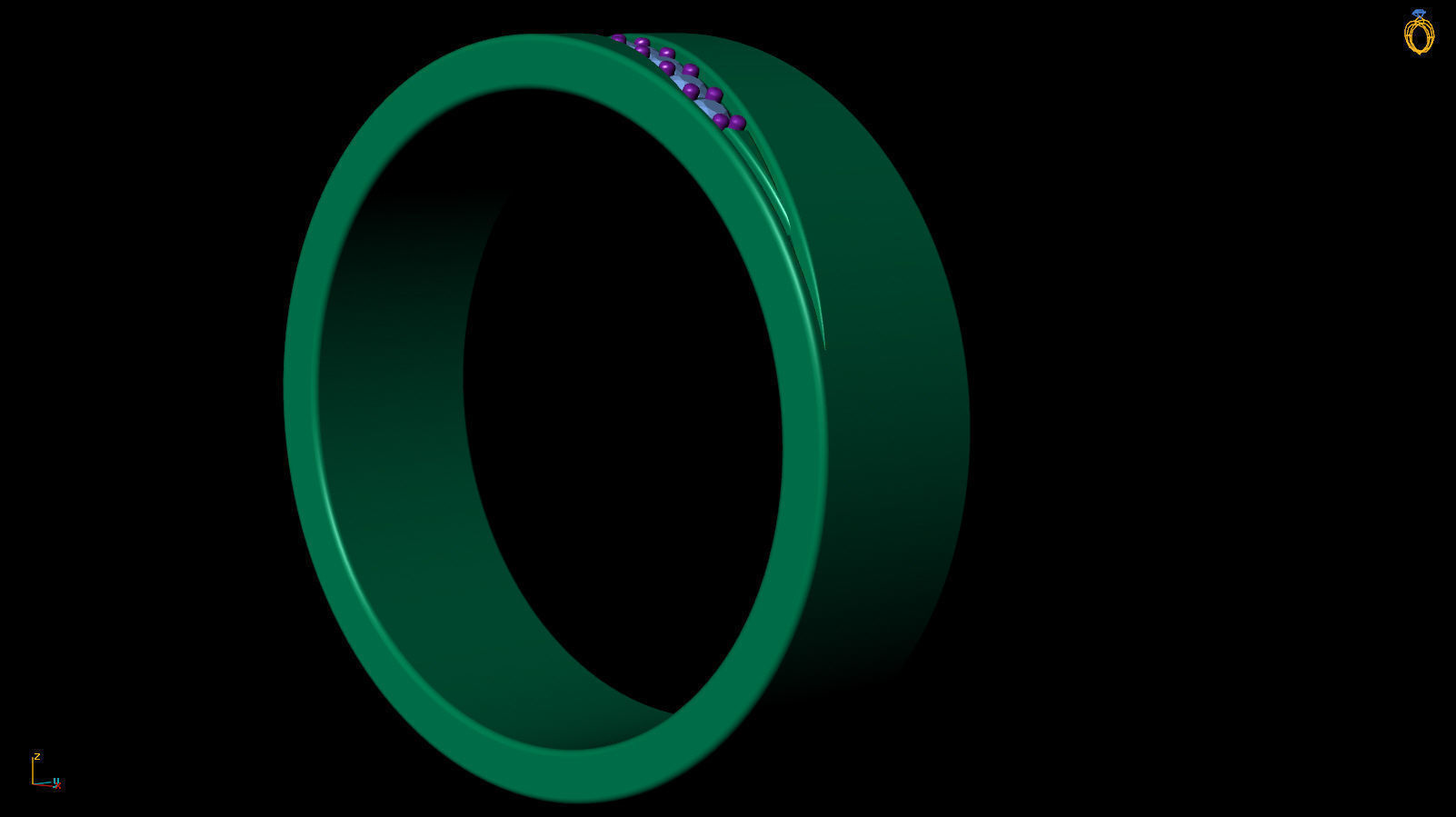Ring Band R 0025 3D print model_7