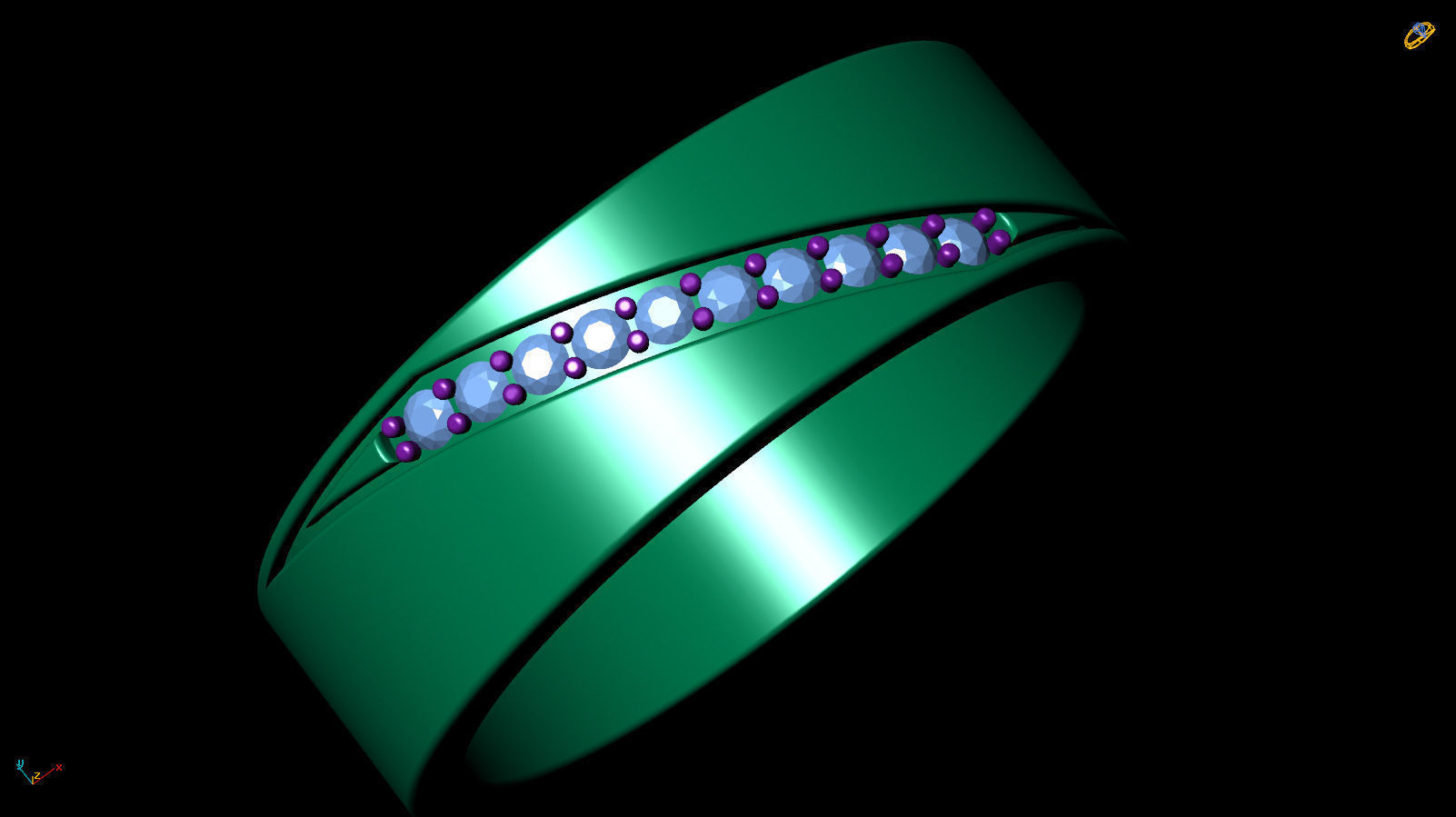 Ring Band R 0025 3D print model_13