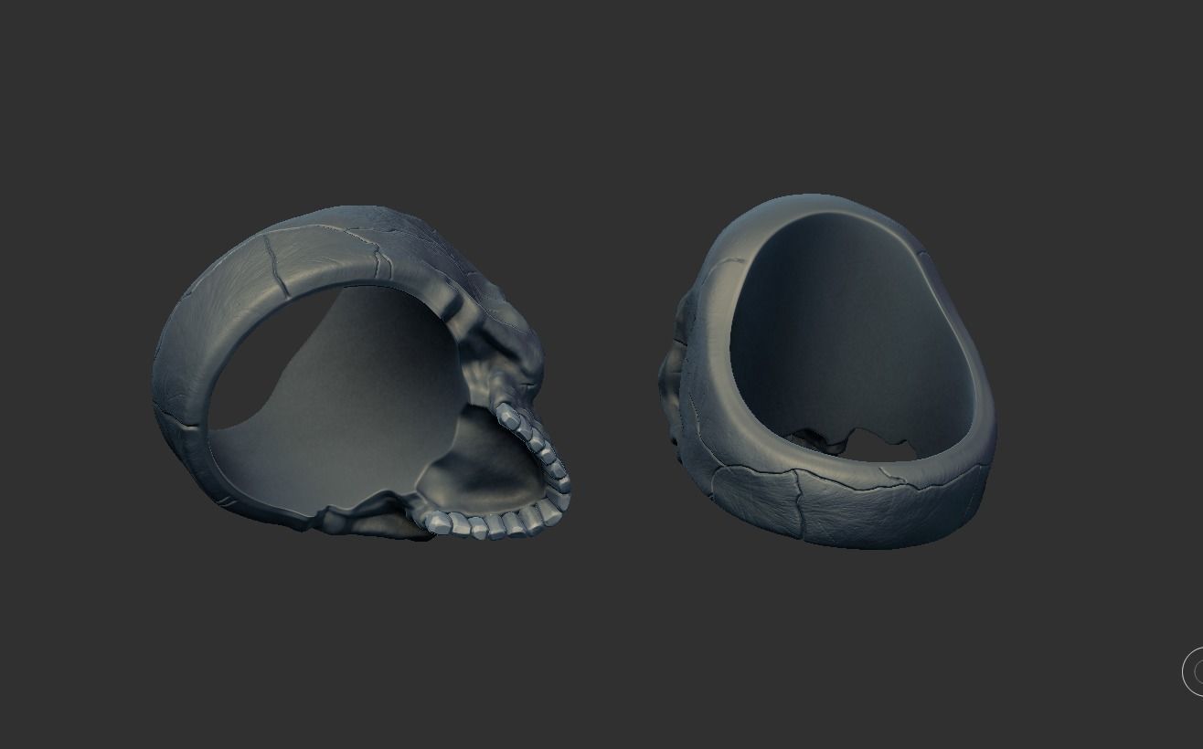 Skull ring 01 3D print model_13