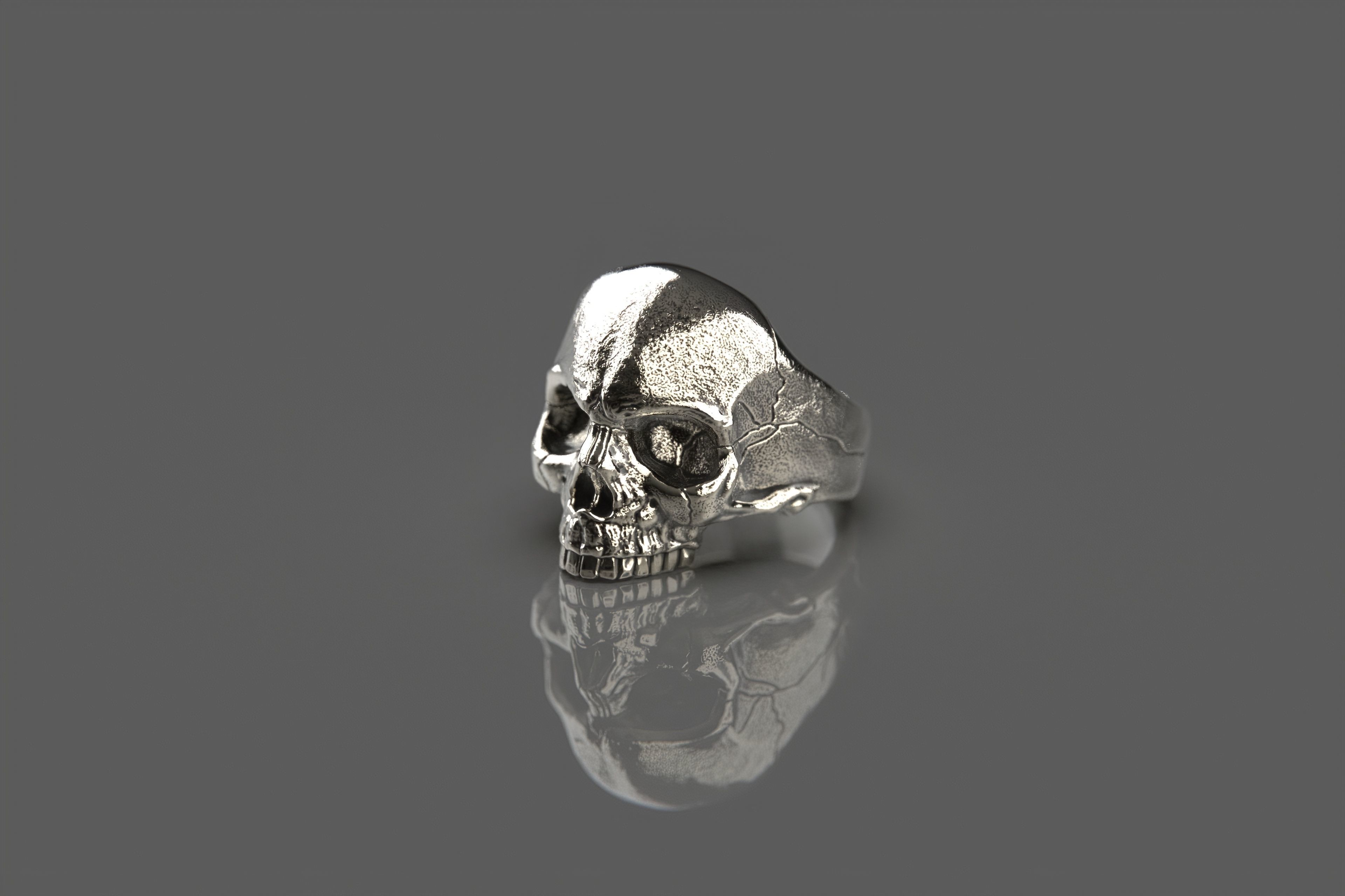 Skull ring 01 3D print model_3