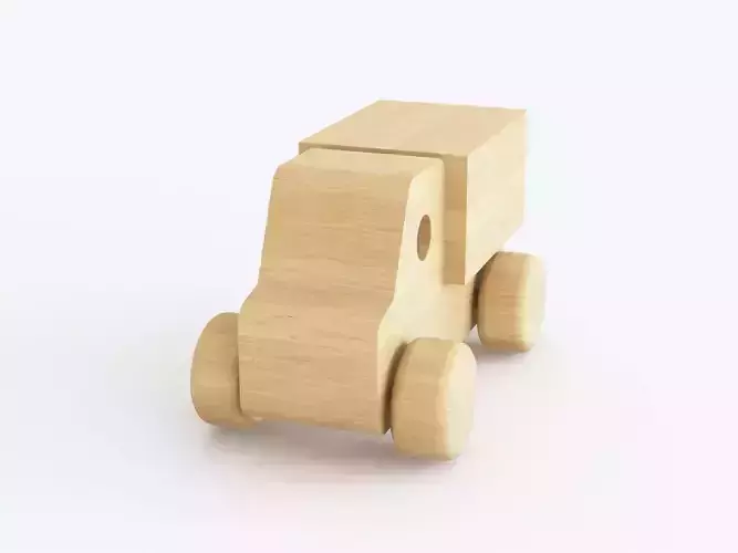 Wooden toy truck 04