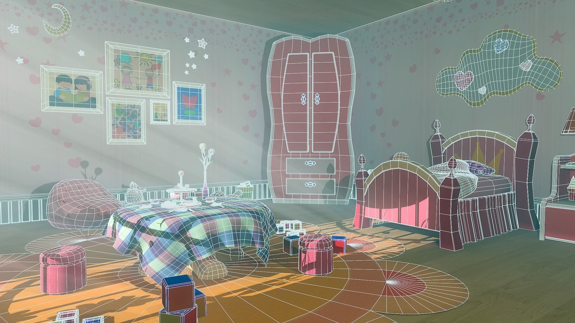 Asset - Cartoons - Bedroom- 03 - 3D Model  3D model_15