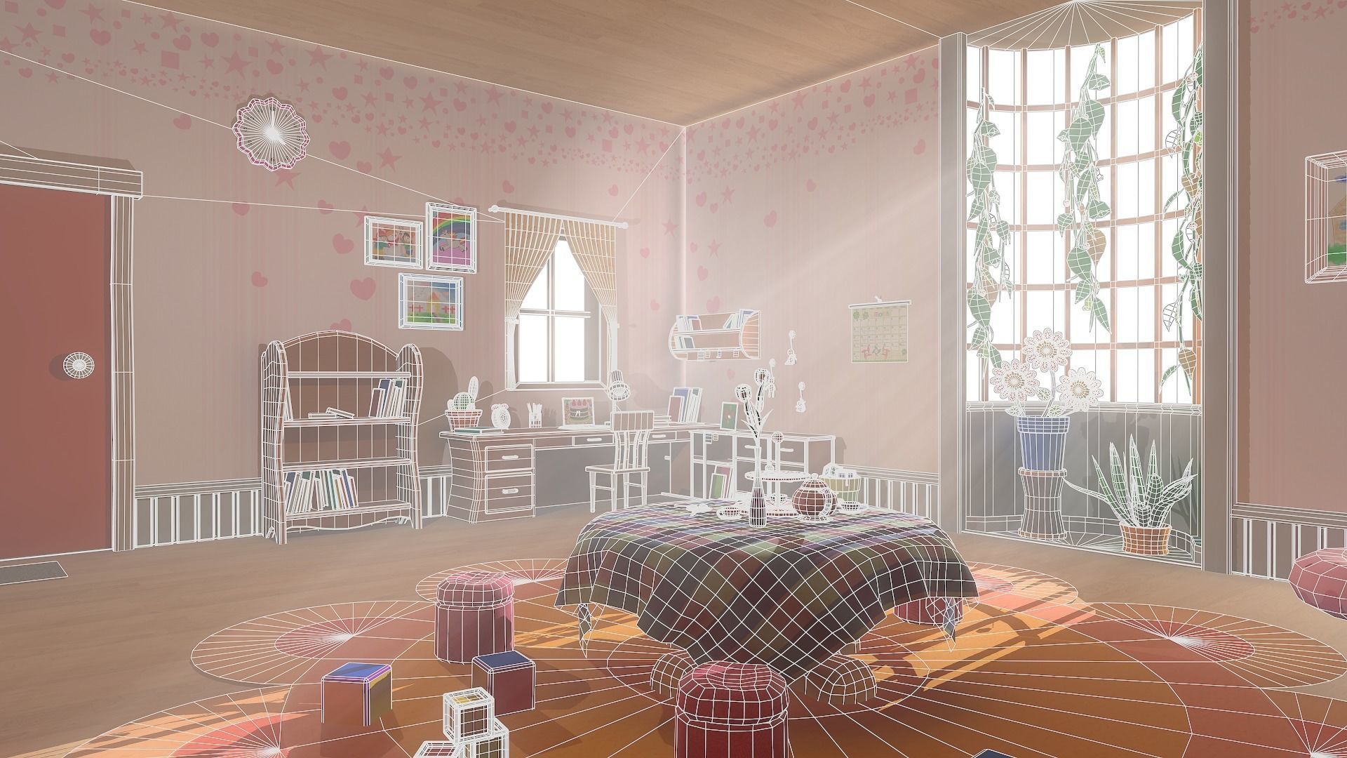 Asset - Cartoons - Bedroom- 03 - 3D Model  3D model_11