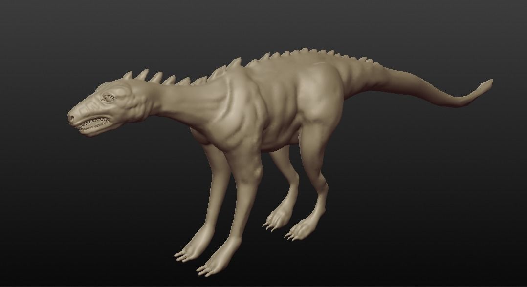 DINOSAUR SCULPTED Free 3D model_2