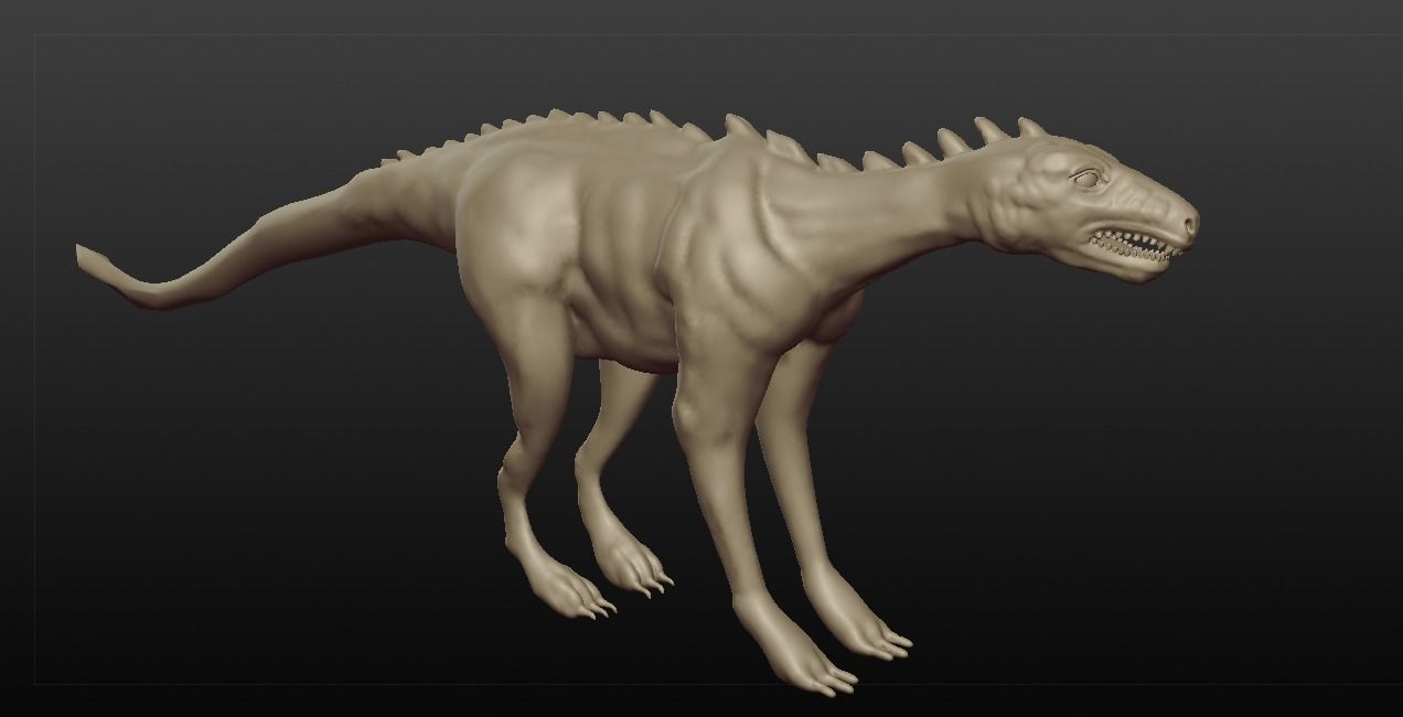 DINOSAUR SCULPTED Free 3D model_9