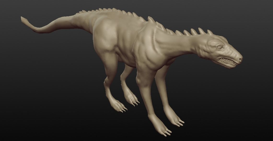 DINOSAUR SCULPTED Free 3D model_7