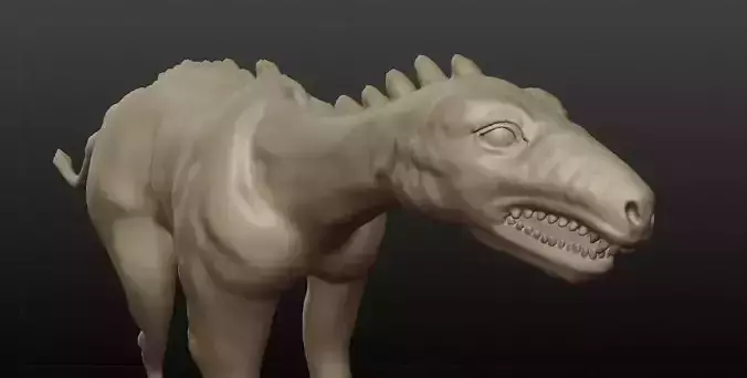 DINOSAUR SCULPTED Free 3D model