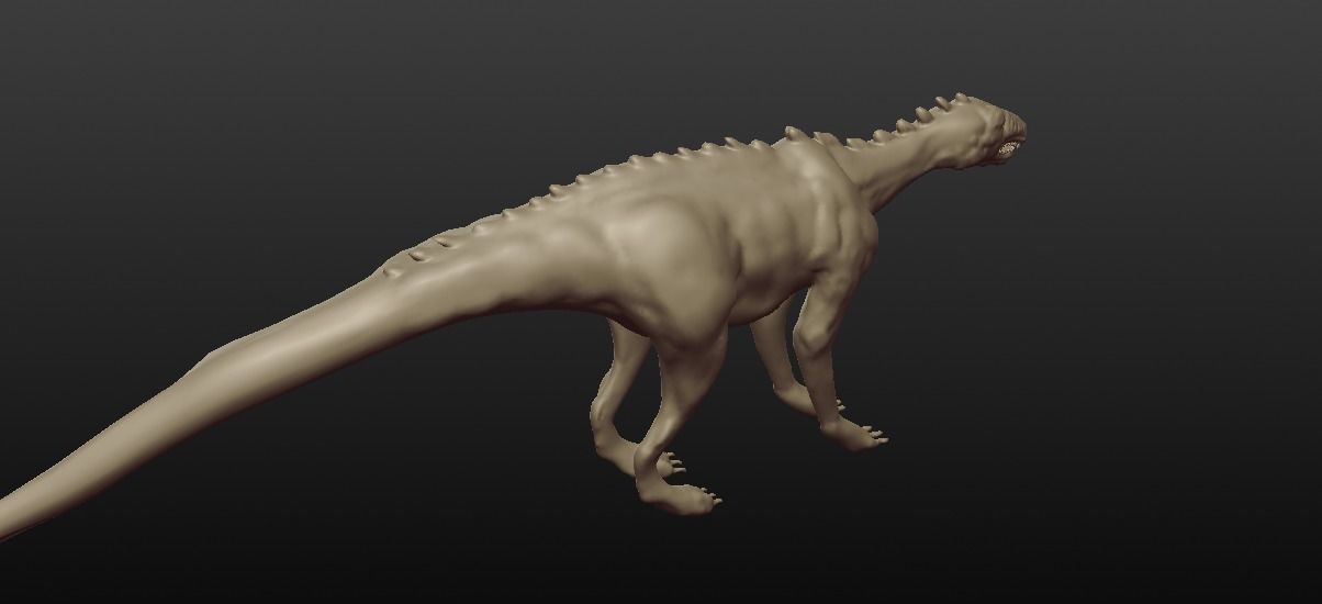 DINOSAUR SCULPTED Free 3D model_5