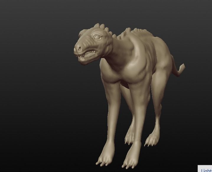 DINOSAUR SCULPTED Free 3D model_3