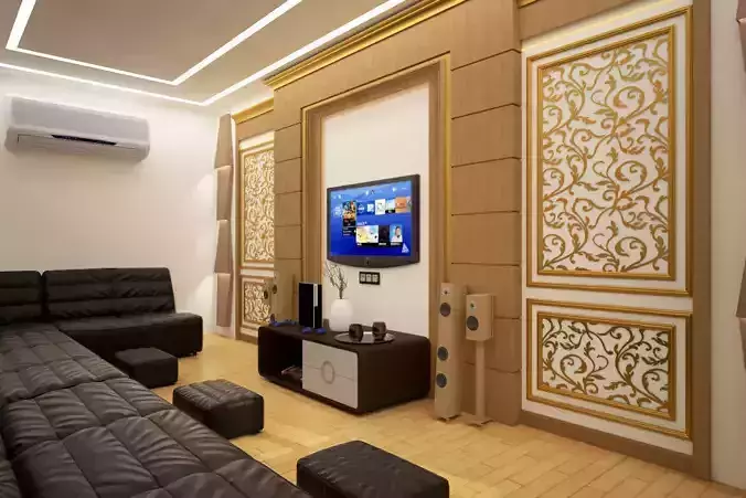 entertainment living room design 3D model