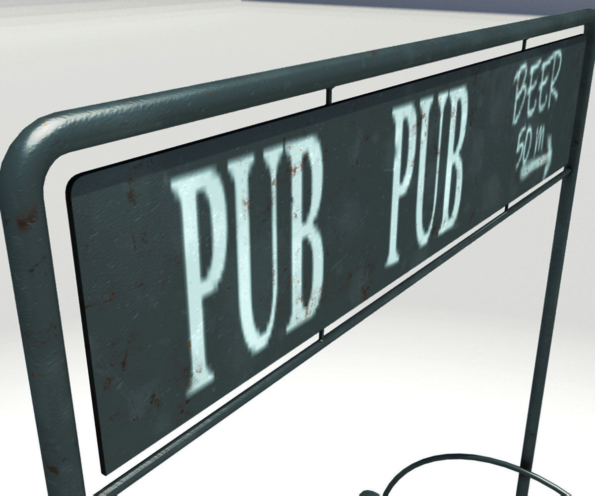 Bicycle Rack Low-poly 3D model_6