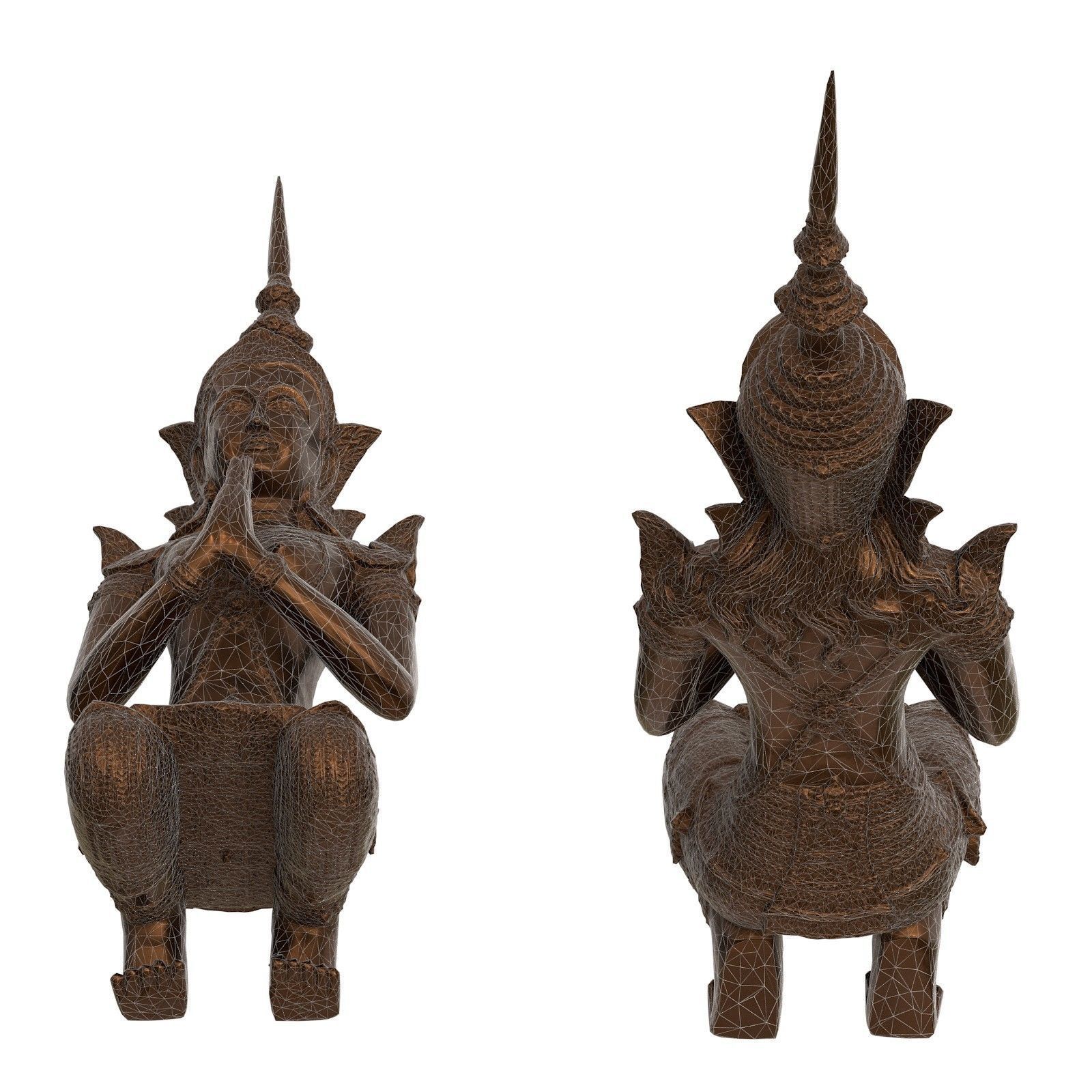 Female Thepphanom Low-poly 3D model_16