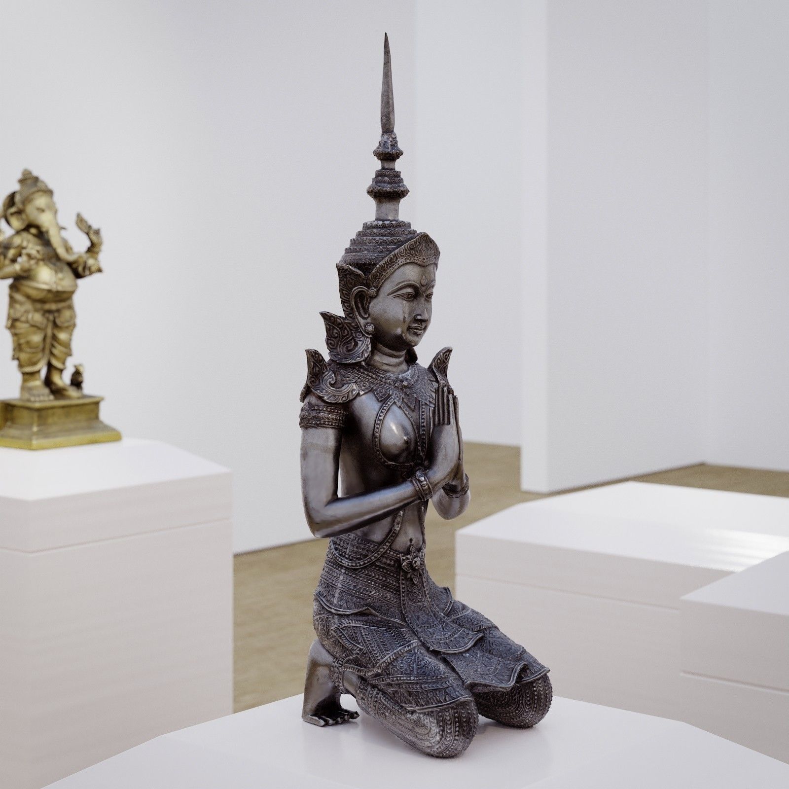 Female Thepphanom Low-poly 3D model_7