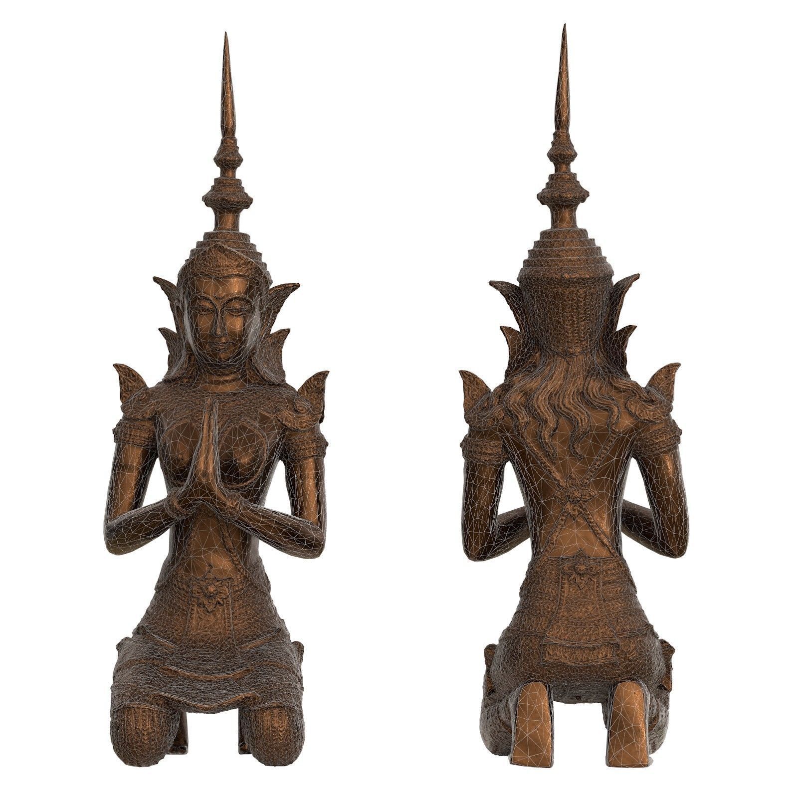 Female Thepphanom Low-poly 3D model_15