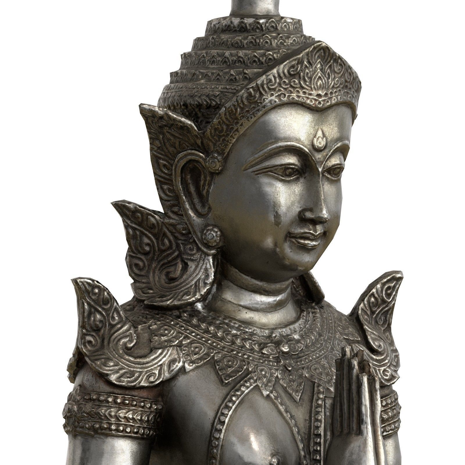 Female Thepphanom Low-poly 3D model_8