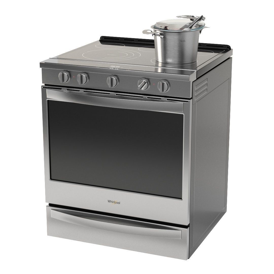 Whirlpool kitchen appliances 3D model_7