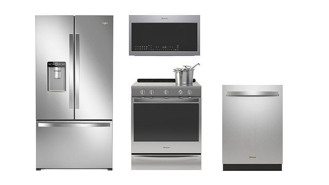 Whirlpool kitchen appliances 3D model