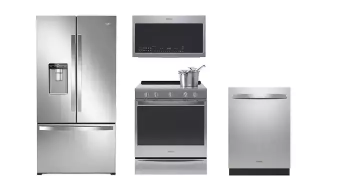 Whirlpool kitchen appliances 3D model