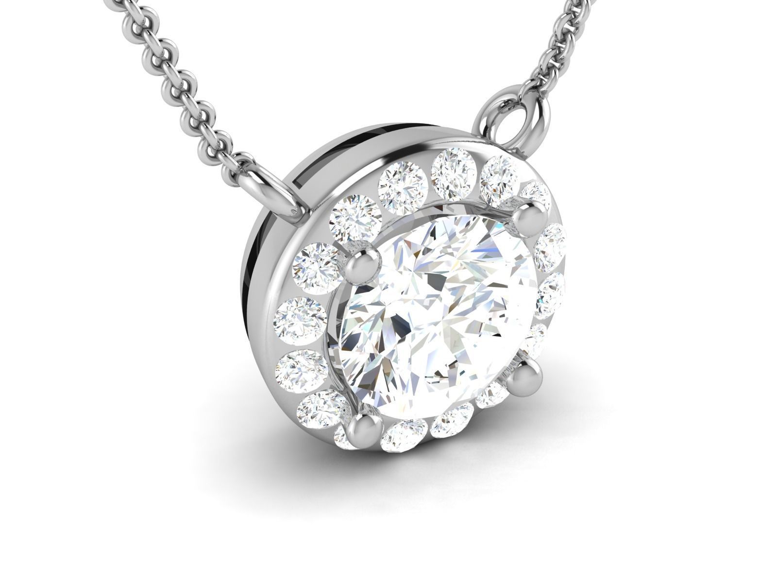 Solitaire pendant 3dm stl render detail 3D print model 3D print model_2