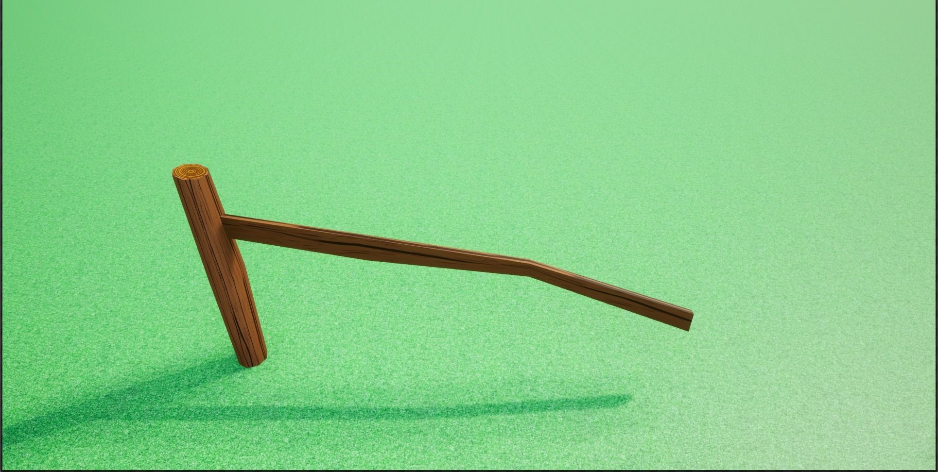 Cartoonish Low Poly Modular Wooden Fence Low-poly 3D model_13