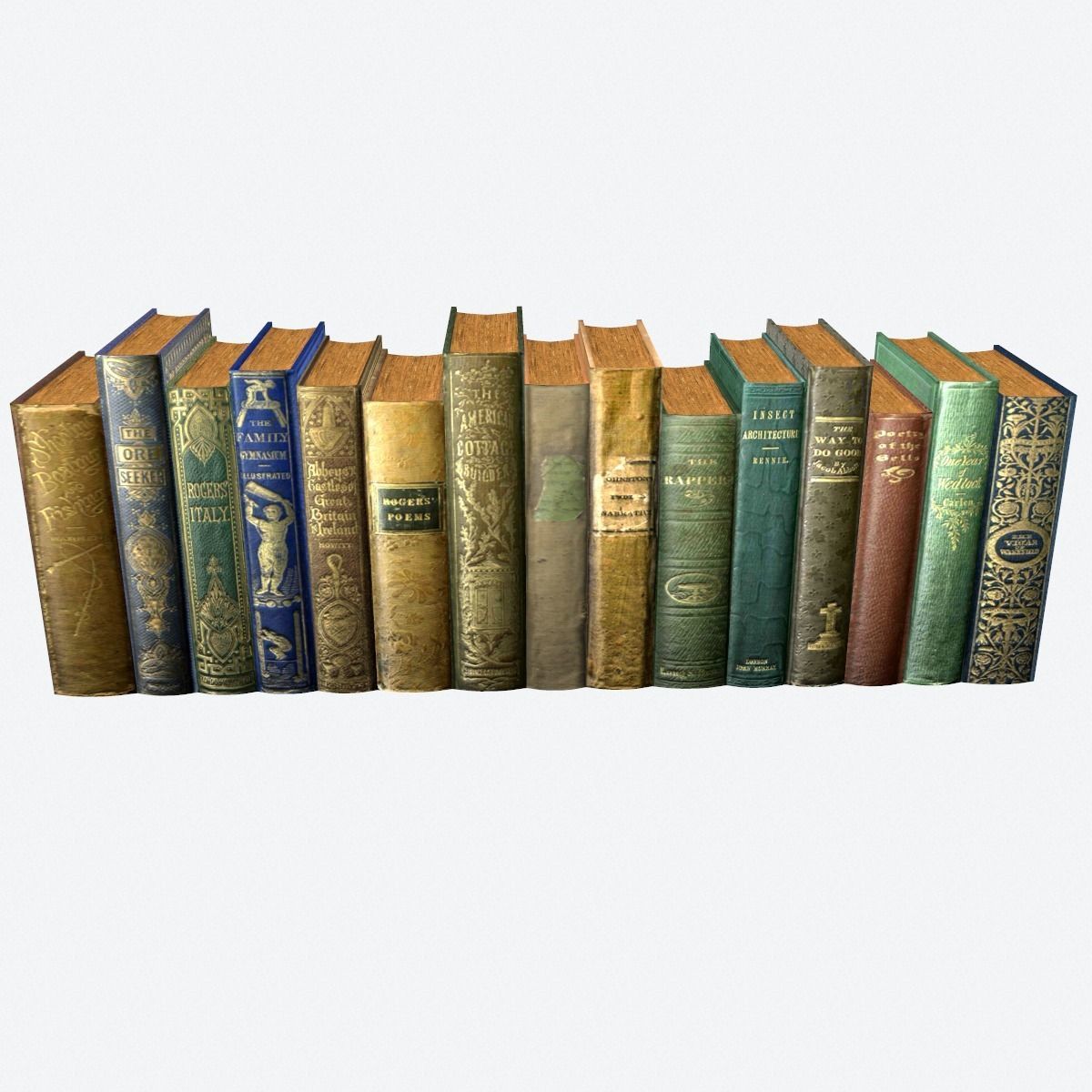 Books Pack 2 Low-poly 3D model_0