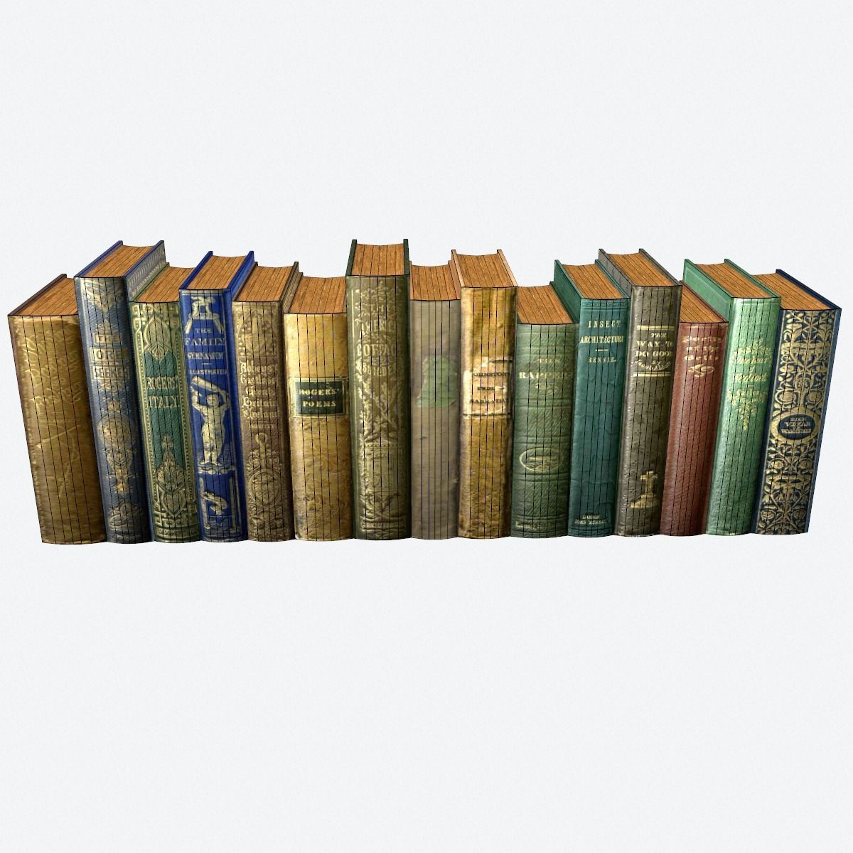 Books Pack 2 Low-poly 3D model_2