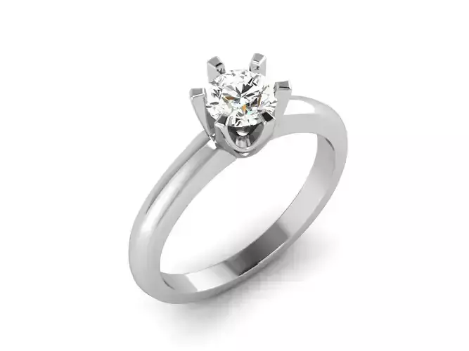 Solitaire ring 3dm stl render detail 3D print model