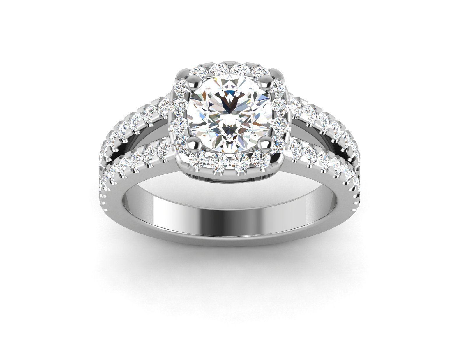 Solitaire ring 3dm stl render detail 3D print model 3D print model_4